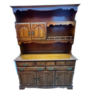 Buffet vaisselier en bois – 2 sections