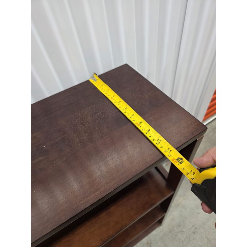 Bibliothèque étroite en bois brun foncé – 4 tablettes